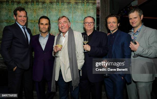 Bertie Carvel, Rene Zagger, Geoffrey Freshwater, Tony Turner, Justin Salinger and Oliver Birch attend the after show party for the press night of...