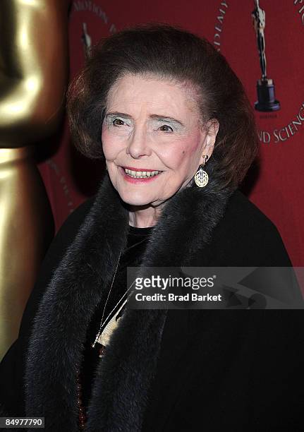 Patricia Neal attends the Academy of Motion Picture Arts & Sciences' Official New York Oscar Night Party at The Carlyle on February 22, 2009 in New...