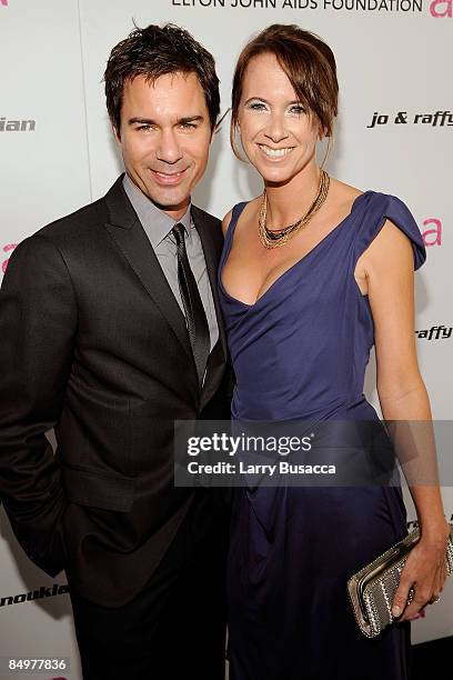 Actor Eric McCormack and wife Janet Holden arrive at the 17th Annual Elton John AIDS Foundation Oscar party held at the Pacific Design Center on...