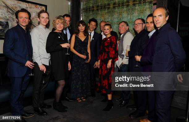 The Cast attend the after show party for the press night of 'Ink' at Duke Of Yorks Theatre on September 19, 2017 in London, England.