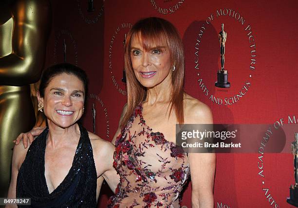 Tovah Feldshuh and Tina Louise attends the Academy of Motion Picture Arts & Sciences' Official New York Oscar Night Party at The Carlyle on February...