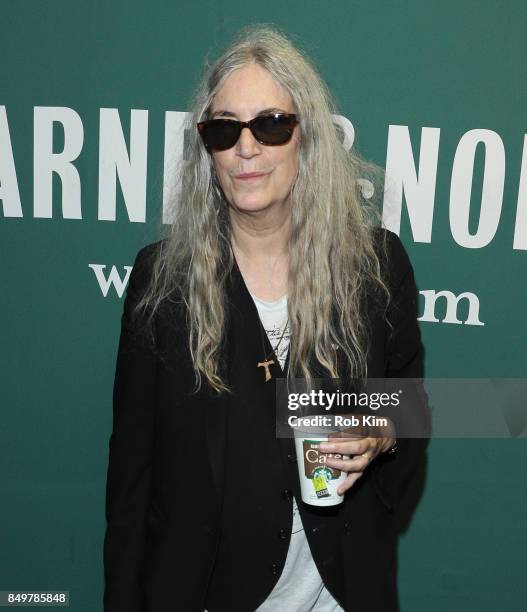 Patti Smith promotes her new book, "Devotion" at Barnes & Noble Union Square on September 19, 2017 in New York City.