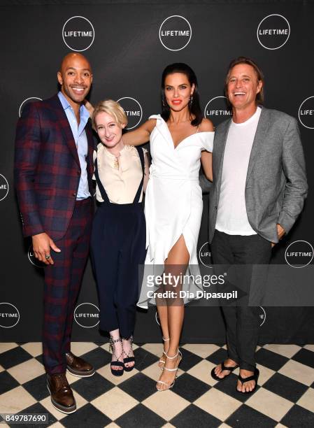 Sir John, Sarah Brown, Adriana Lima, and Russell James attend the 'American Beauty Star' premiere at Gramercy Terrace at The Gramercy Park Hotel on...
