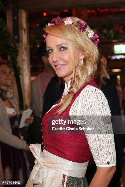 Kristina Bach during the "Alpenherz Wies'n" as part of the Oktoberfest at Theresienwiese on September 19, 2017 in Munich, Germany.