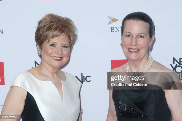 Deborah Borda and Cory Toevs attend New York Philharmonic 106 All-Stars: Opening Gala Concert Of New York's Orchestra at David Geffen Hall on...