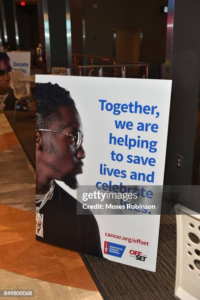 Atmosphere at main rvent where recording artist Offset launches the $500K fundraising campaign for the American Cancer Society on September 19, 2017...