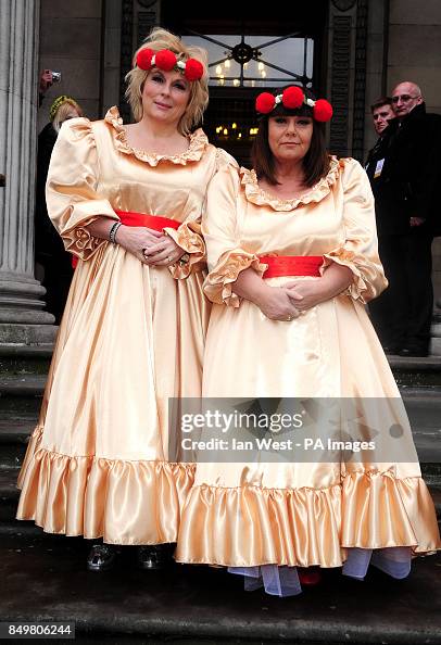 Ben Springett Jennifer Saunders and Dawn French attend the wedding of Ben Springett ...