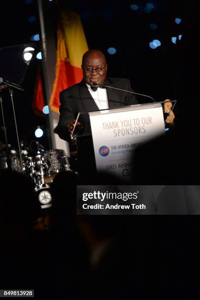 The National Achievement Award recipient H. E. President of the Republic of Ghana Nana Addo Dankwa Akufo-Addo speaks during The Africa-America...