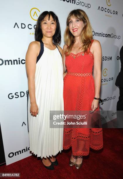 Susie Nam and Sedef Onar attend the 11th Annual ADCOLOR Awards at Loews Hollywood Hotel on September 19, 2017 in Hollywood, California.