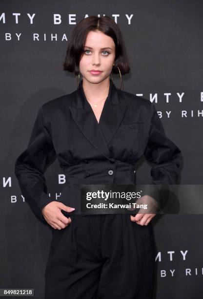 Billie JD Porter attends the 'FENTY Beauty' by Rihanna launch Party at Harvey Nichols Knightsbridge on September 19, 2017 in London, England.