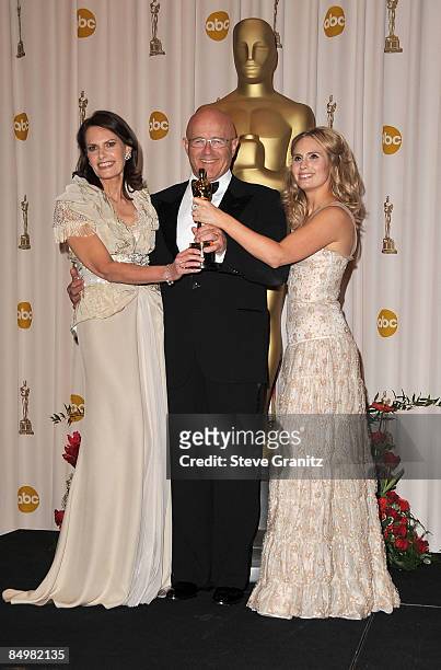 Sally Ledger, Kim Ledger and Kate Ledger pose in the 81st Annual Academy Awards press room held at The Kodak Theatre on February 22, 2009 in...