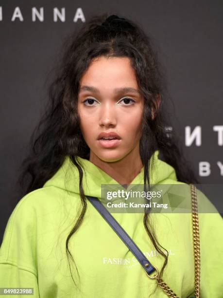 Cassey Chanel attends the 'FENTY Beauty' by Rihanna launch Party at Harvey Nichols Knightsbridge on September 19, 2017 in London, England.