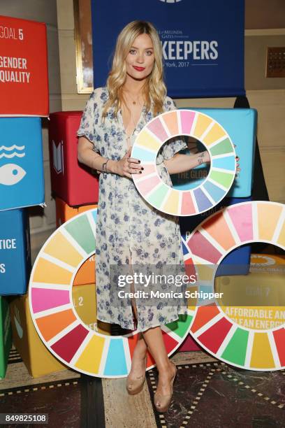 As world leaders gather in New York for the UN General Assembly model Laura Whitmore attends The Goalkeepers Global Goals Awards hosted by UN Deputy...