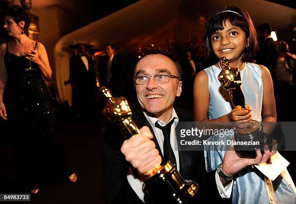 Director Danny Boyle and actress Rubina Ali at the 81st Annual Academy Awards Governor's Ball held at Kodak Theatre on February 22, 2009 in Los...
