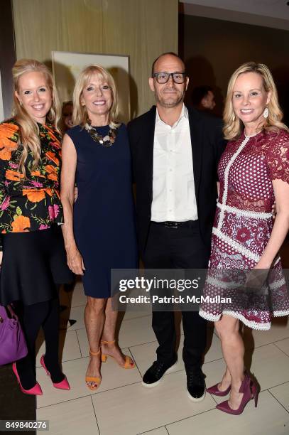 Lisa Klein, Liz Peek, Marc Metrick and Yaz Hernandez attend Audrey Gruss & Marc Metrick Host hope Fragrance Luncheon at Cafe SFA - Saks Fifth Avenue...