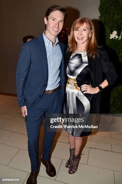 Andrew Nodell and Nicole Miller attend Audrey Gruss & Marc Metrick Host hope Fragrance Luncheon at Cafe SFA - Saks Fifth Avenue on September 19, 2017...