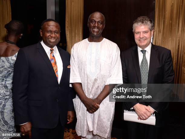 President and CEO of the Africa-America Institute Kofi Appenteng and CEO, Chairman of the Board of Directors, Kosmos Energy Andrew Inglis attend...