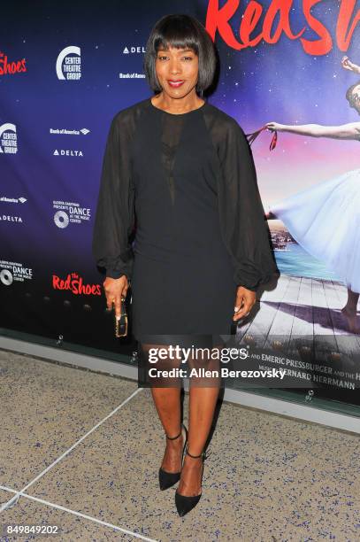 Actress Angela Bassett attends "The Red Shoes" opening night performance at Ahmanson Theatre on September 19, 2017 in Los Angeles, California.