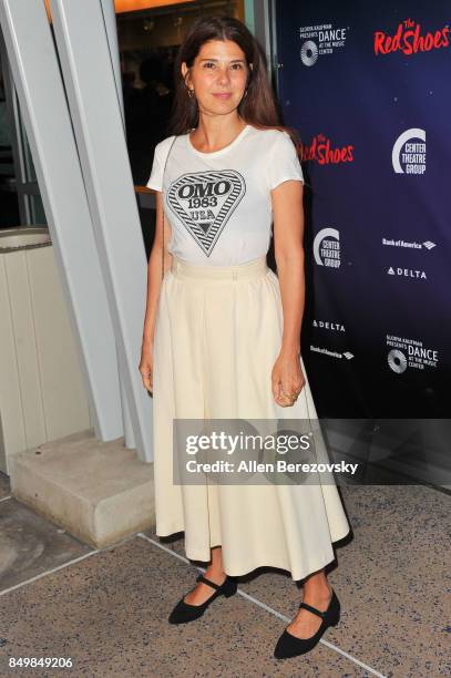 Actress Marisa Tomei attends "The Red Shoes" opening night performance at Ahmanson Theatre on September 19, 2017 in Los Angeles, California.
