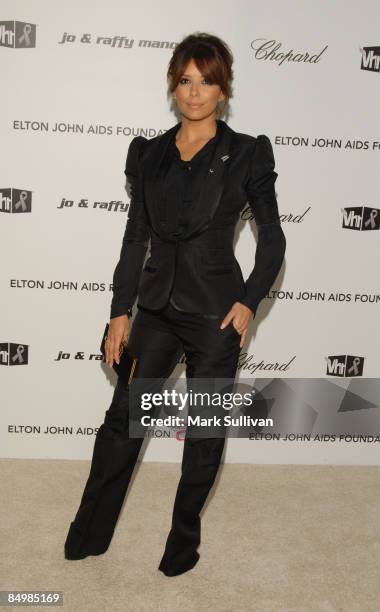 Actress Eva Longoria Parker arrives at the 17th Annual Elton John AIDS Foundation's Academy Award Viewing Party held at the Pacific Design Center on...