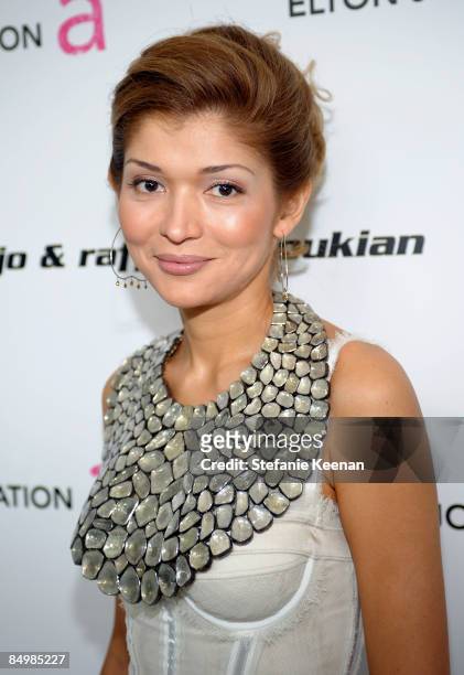 Gulnora Karimova attends the 17th Annual Elton John AIDS Foundation Oscar party held at the Pacific Design Center on February 22, 2009 in West...