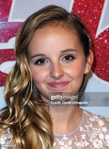 Contestant Evie Clair attends NBC's "America's Got Talent" Season 12 Finale Week at Dolby Theatre on September 19, 2017 in Hollywood, California.