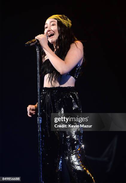 Noah Cyrus performs onstage during Katy Perry's "Witness: The Tour" tour opener at Bell Centre on September 19, 2017 in Montreal, Canada.