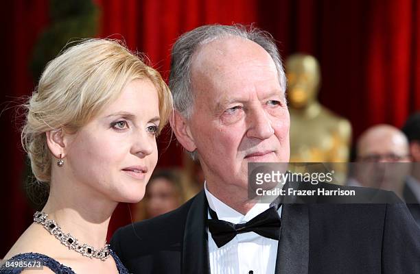 Director Werner Herzog and Lena Herzog arrive at the 81st Annual Academy Awards held at Kodak Theatre on February 22, 2009 in Los Angeles, California.