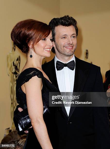 British actor Michael Sheen of the film 'Frost/Nixon' arrives with his girlfriend Lorraine Stewart at the 81st Annual Academy Awards held at Kodak...