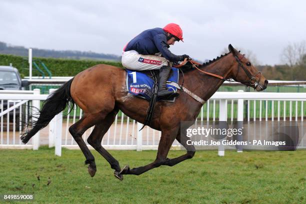 Jockey Barry Geraghty on Bobs Worth on day four of the 2013 Cheltenham Festival held at Cheltenham Racecourse