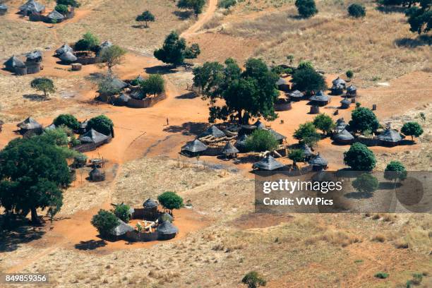 Aerial views of Mukuni village. Zambia. Mukuni, 9.