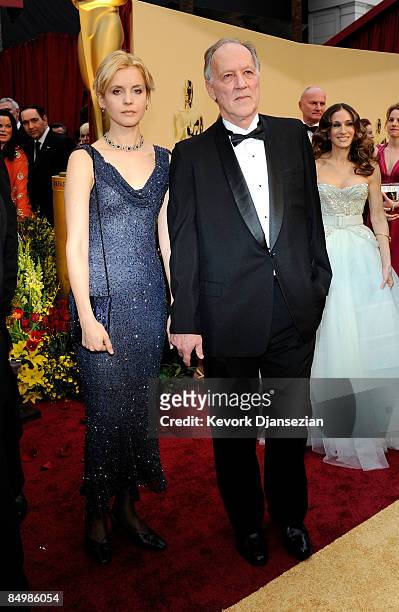 Director Werner Herzog and wife Lena Pisetski arrive at the 81st Annual Academy Awards held at Kodak Theatre on February 22, 2009 in Los Angeles,...