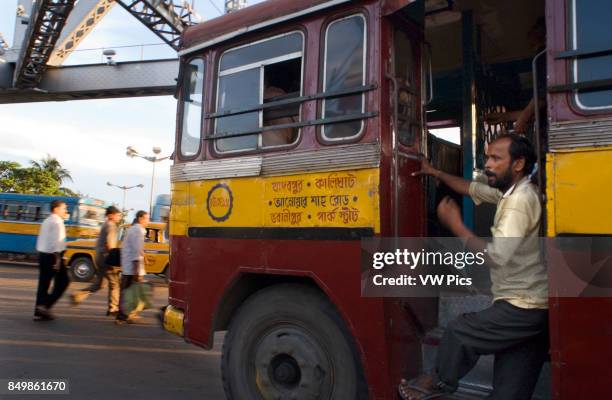 Kolkata, West Bengal, India. Kolkata bus. Buses are chaotic and can get terribly crowded.