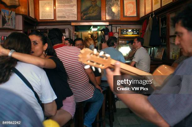 Love and live music in the bar at La Bodeguita del Medio in central havana, cuba. Cuba Havana La Bodeguita del Medio is a typical restaurant-bar of...