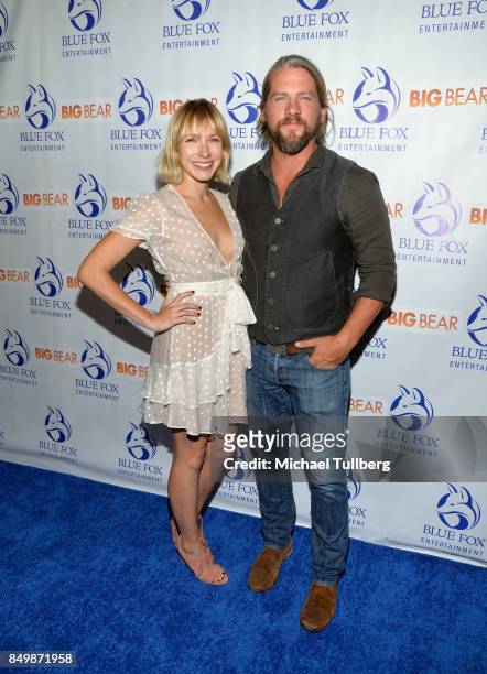 Betsey Phillips and actor Zachary Knighton attend the premiere of Blue Fox Entertainment's "Big Bear" at The London Hotel on September 19, 2017 in...