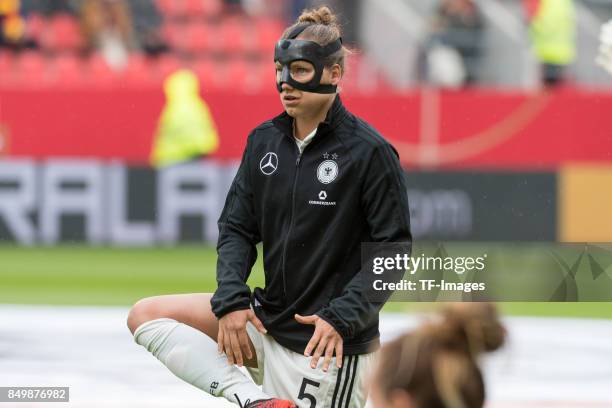 Babett Peter of Germany looks on during the 2019 FIFA women's World Championship qualifier match between Germany and Slovenia at Audi Sportpark on...