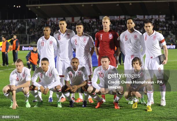 England's Ashley Young, Chris Smalling, Kyle Walker, Joe Hart, Joleon Lescott, Frank Lampard Tom Cleverley, Alex Oxlade-Chamberlain, Jermain Defoe,...