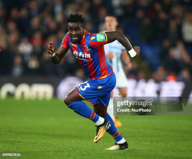 Crystal Palace's Pape N'Diaye Souare during Carabao Cup 3rd Round match between Crystal Palace and Huddersfield Town at Selhurst Park Stadium,...