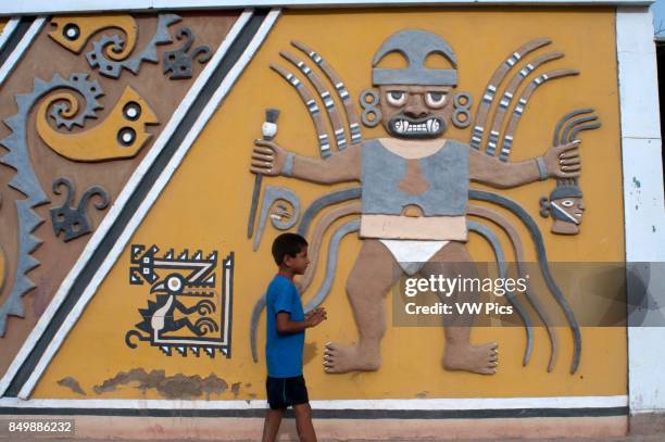 El Brujo Archaeological Complex near Trujillo, Peru, South America.