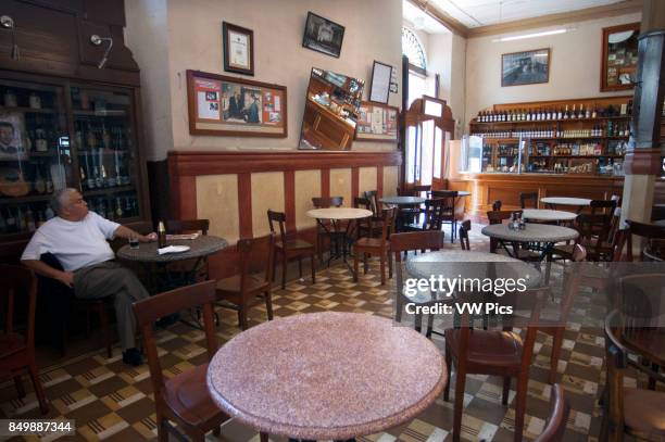 Bar Cordano. The oldest restaurant in Peru. View of typical bar in the Lima Historic Centre in Peru.