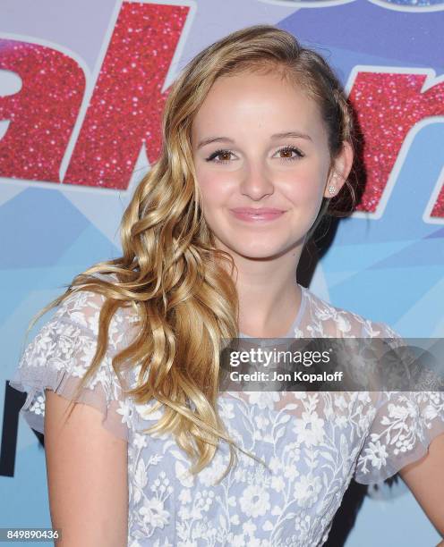 Singer Evie Clair attends NBC's "America's Got Talent" Season 12 Finale Week at Dolby Theatre on September 19, 2017 in Hollywood, California.