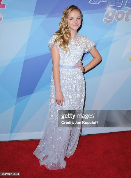 Singer Evie Clair attends NBC's "America's Got Talent" Season 12 Finale Week at Dolby Theatre on September 19, 2017 in Hollywood, California.