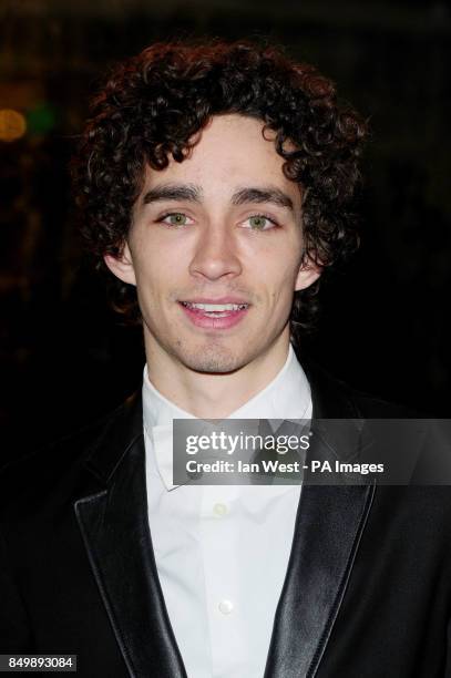Robert Sheehan arriving at the Empire Film Awards at the Grosvenor House Hotel in London.