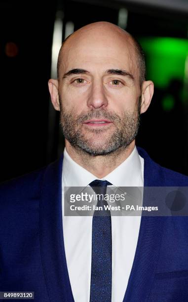 Mark Strong arriving at the Empire Film Awards at the Grosvenor House Hotel in London.