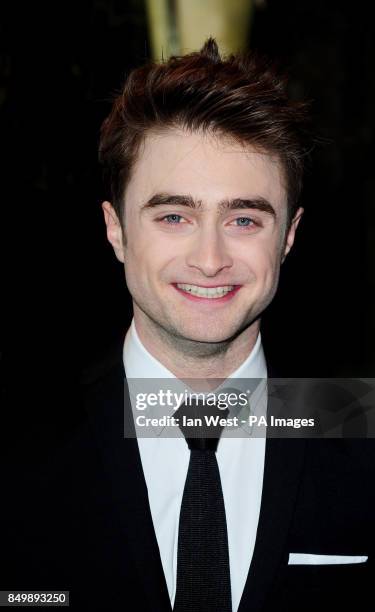 Daniel Radcliffe arriving at the Empire Film Awards at the Grosvenor House Hotel in London.