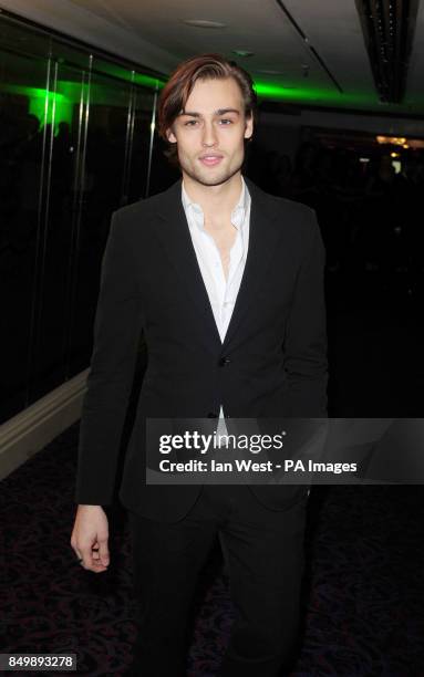 Douglas Booth arriving at the Empire Film Awards at the Grosvenor House Hotel in London.