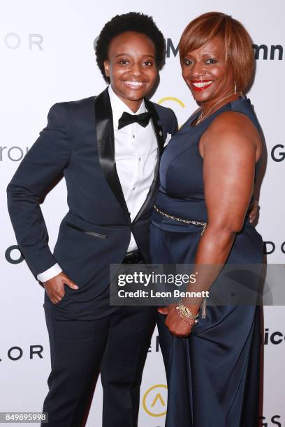 Jessica McGlory and guest attends the 11th Annual ADCOLOR Awards at Loews Hollywood Hotel on September 19, 2017 in Hollywood, California.