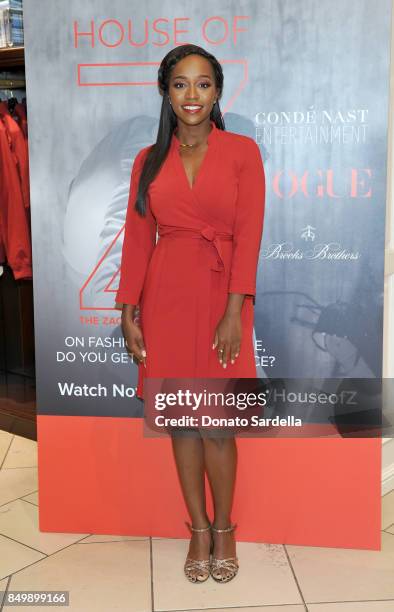 Aja Naomi King at Brooks Brothers and Vogue with Lisa Love And Zac Posen Host A Special Screening Event For "House of Z", The Zac Posen Documentary,...