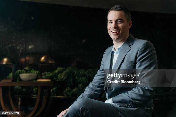 Roger Ver, chief executive officer of Bitcoin.com., poses for a photograph at the Shape the Future: Blockchain Global Summit in Hong Kong, China, on...