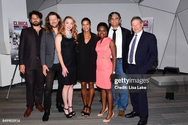 Maxim Pozdorovkin, Joe Bender, Daphne Owens, Jackie Gagne, Karine Jean-Pierre, Steven Larson and Jack Ludmir attend HBO "Clinica De Migrantes"...